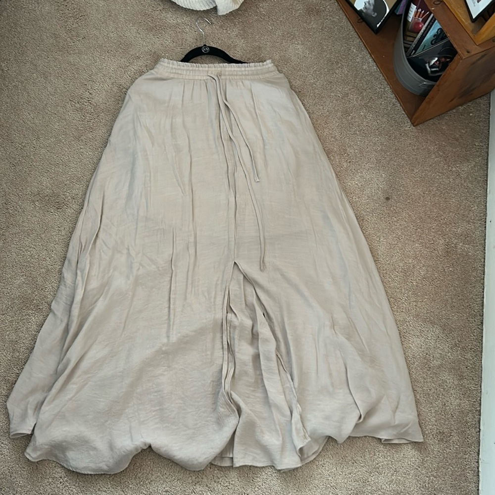 Tan long skirt